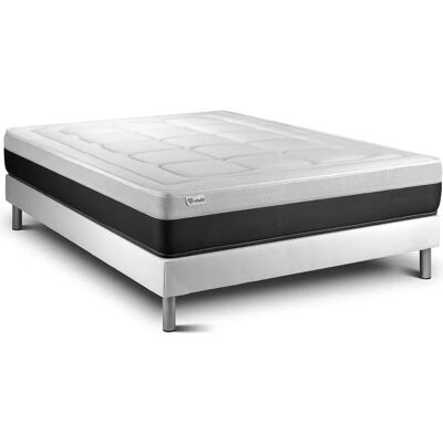 VITALIT Blanc 160x200 - Matelas hybride et sommier - Publicité VITALIT Blanc 160x200 - Matelas hybride et sommier - Publicité