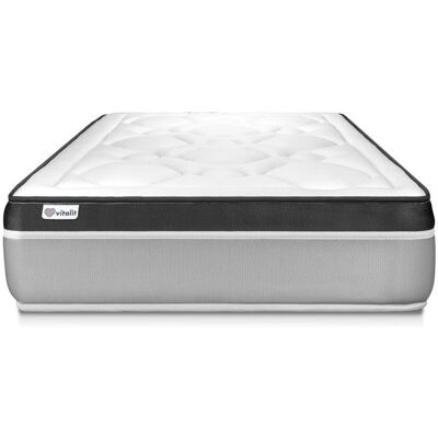 Matelas Vitalit Blanc en Mousse à Mémoire - Lit 90x200cm - Publicité Matelas Vitalit Blanc en Mousse à Mémoire - Lit 90x200cm - Publicité