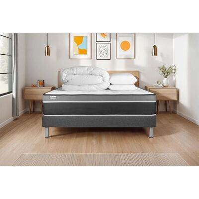 Matelas Hybride Gris Vital Care 140x190 - Ensemble de Lit - Publicité Matelas Hybride Gris Vital Care 140x190 - Ensemble de Lit - Publicité