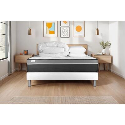Ensemble de Lit Vital Care - Matelas hybride, Oreillers & Couette - Publicité Ensemble de Lit Vital Care - Matelas hybride, Oreillers & Couette - Publicité