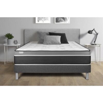 Ensemble Matelas Hybride Vital Care Gris - Sommier et Matelas - Publicité Ensemble Matelas Hybride Vital Care Gris - Sommier et Matelas - Publicité