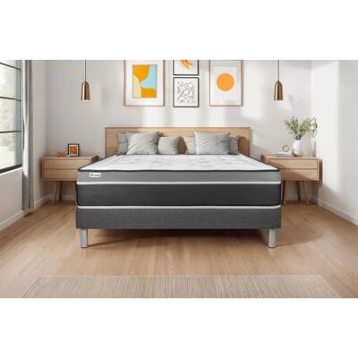 Matelas et Sommier Vital Care Gris à Mémoire - Literie - Publicité Matelas et Sommier Vital Care Gris à Mémoire - Literie - Publicité