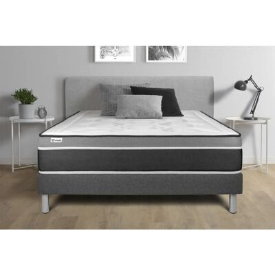 Ensemble Matelas à Mémoire de Forme Gris Vital Care - Sommier Inclus - Publicité Ensemble Matelas à Mémoire de Forme Gris Vital Care - Sommier Inclus - Publicité