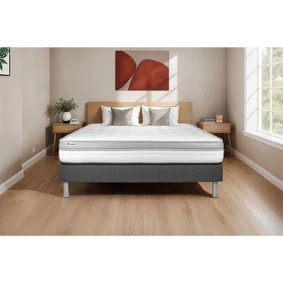 Lit VITAL RELAX VITALIT - 140x190cm Gris - Publicité Lit VITAL RELAX VITALIT - 140x190cm Gris - Publicité