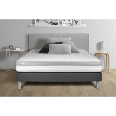 Cadre de Lit Vitalit avec Matelas en Mousse - Gris - Publicité Cadre de Lit Vitalit avec Matelas en Mousse - Gris - Publicité