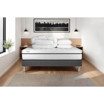 Conjunto Completo Vital Spa 200x200cm con Colchón de Espuma de Memoria y Estructura Conjunto Completo Vital Spa 200x200cm con Colchón de Espuma de Memoria y Estructura