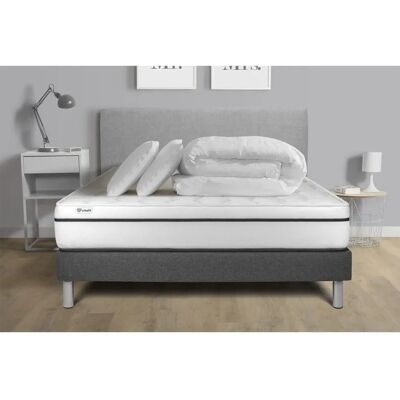 Conjunto de cama Vital Spa - Colchón de espuma viscoelástica y base de lamas Conjunto de cama Vital Spa - Colchón de espuma viscoelástica y base de lamas