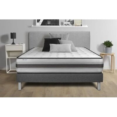 Conjunto de cama gris Vitalpower Recover - Colchón y estructura - 90x190 Conjunto de cama gris Vitalpower Recover - Colchón y estructura - 90x190