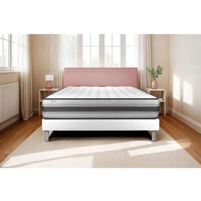VITALIT Cama Twin Blanco Espuma Memoria - Juego de Sommier y Colchón VITALIT Cama Twin Blanco Espuma Memoria - Juego de Sommier y Colchón