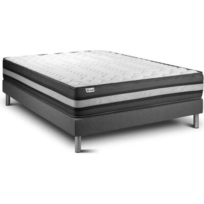 Vitalit Lit Gris en Mousse à Mémoire 200x200 - Lit - Publicité Vitalit Lit Gris en Mousse à Mémoire 200x200 - Lit - Publicité