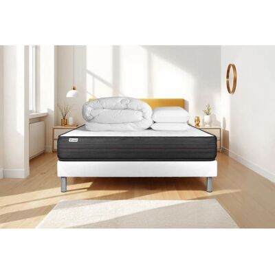 Ensemble de lit Vitalpower - Matelas 140x190cm, Sommier, 2 Oreillers - Ensemble de lit - Publicité Ensemble de lit Vitalpower - Matelas 140x190cm, Sommier, 2 Oreillers - Ensemble de lit - Publicité