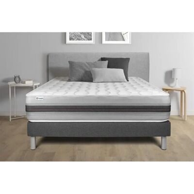 Sofá Cama de Espuma con Memoria Gris VITALIT - Juego de Colchón y Base Sofá Cama de Espuma con Memoria Gris VITALIT - Juego de Colchón y Base