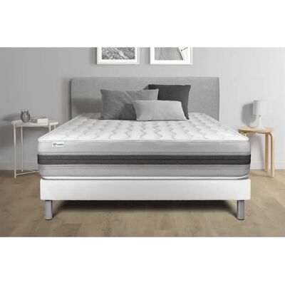 VITALIT - Colchón y Somier Blanco 90x190cm de Espuma con Memoria VITALIT - Colchón y Somier Blanco 90x190cm de Espuma con Memoria