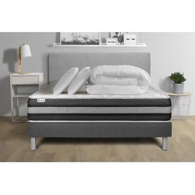 Vitalspring Zen - Lit hybride 200x200 cm avec oreillers & base - Publicité Vitalspring Zen - Lit hybride 200x200 cm avec oreillers & base - Publicité