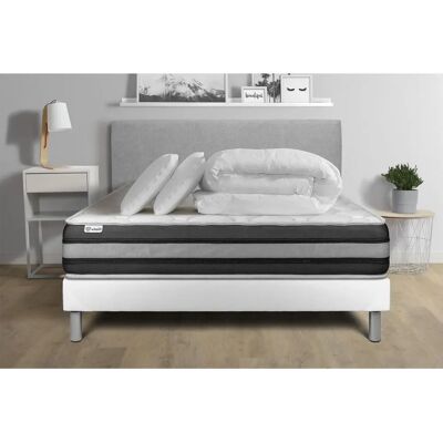 Vitalspring Zen - Pack Complet Lit avec Matelas 200x200cm et Base - Publicité Vitalspring Zen - Pack Complet Lit avec Matelas 200x200cm et Base - Publicité