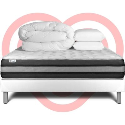 Vitalspring Zen - Pack de lit complet avec matelas 180x200cm et accessoires - Publicité Vitalspring Zen - Pack de lit complet avec matelas 180x200cm et accessoires - Publicité