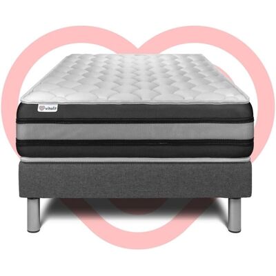 VITALIT Zen Altura - Cama Híbrida de Espuma de Memoria - Sommier y Colchón VITALIT Zen Altura - Cama Híbrida de Espuma de Memoria - Sommier y Colchón