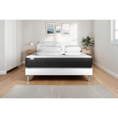 Ensemble de lit Vitalspring 180x200 avec matelas à ressorts ensachés - Publicité Ensemble de lit Vitalspring 180x200 avec matelas à ressorts ensachés - Publicité