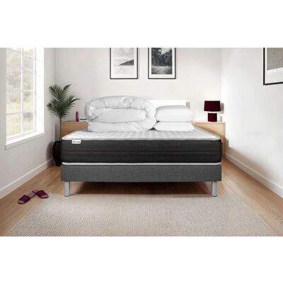 Ensemble de lit Vitalmemo One - 180x200cm, Mousse à mémoire, Gris - Publicité Ensemble de lit Vitalmemo One - 180x200cm, Mousse à mémoire, Gris - Publicité