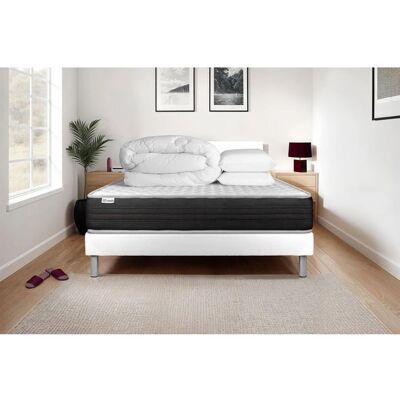 Vitalmemo One Ensemble Complet Blanc 180x200cm - Matelas & Sommier - Publicité Vitalmemo One Ensemble Complet Blanc 180x200cm - Matelas & Sommier - Publicité