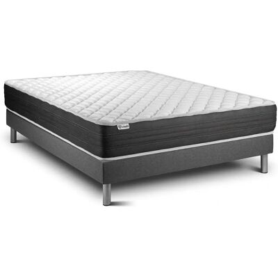 Vitalit Vitalmemo One Gris 140x200 - Ensemble Matelas et Sommier - Publicité Vitalit Vitalmemo One Gris 140x200 - Ensemble Matelas et Sommier - Publicité