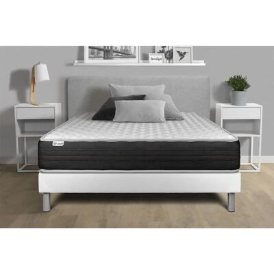 Conjunto de cama de espuma viscoelástica blanco 90x190 Vitalit Conjunto de cama de espuma viscoelástica blanco 90x190 Vitalit
