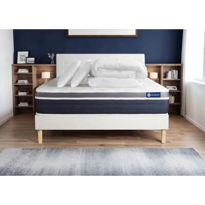 Juego de cama ACTISOM con muelles y espuma viscoelástica blanca - Tipo de cama Juego de cama ACTISOM con muelles y espuma viscoelástica blanca - Tipo de cama