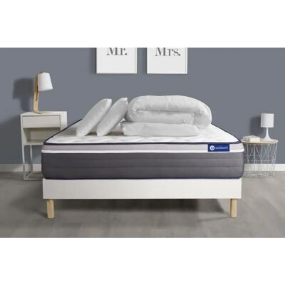 Set Materasso Reversibile ACTISOM - Memory Foam e Molle Insacchettate - 140x200 cm Set Materasso Reversibile ACTISOM - Memory Foam e Molle Insacchettate - 140x200 cm