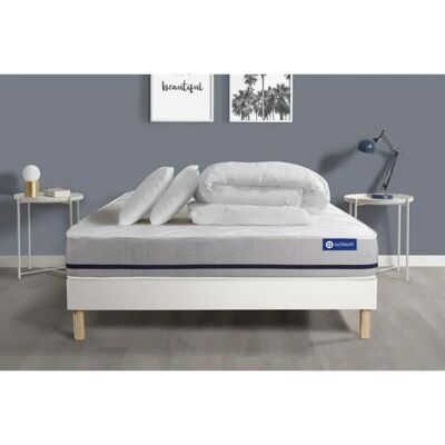 Actisom - Set Completo Letto 140x190cm - Materasso, Base, Cuscini, Duvet Actisom - Set Completo Letto 140x190cm - Materasso, Base, Cuscini, Duvet