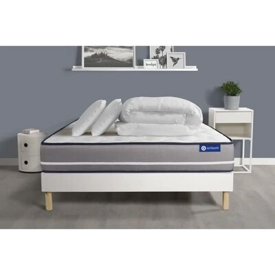 Set da letto premium ACTISOM - 140x200cm, Bianco, Molle insacchettate, Reversibile Set da letto premium ACTISOM - 140x200cm, Bianco, Molle insacchettate, Reversibile