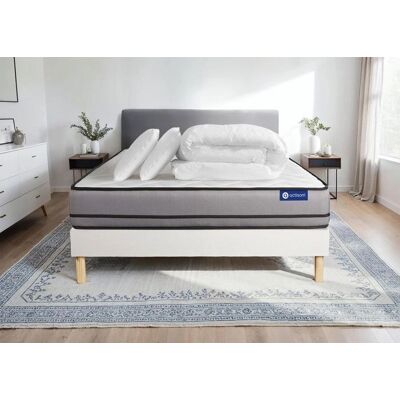 Set Notte Materasso Bianco ACTISOM - Molle insacchettate, 180x200cm Set Notte Materasso Bianco ACTISOM - Molle insacchettate, 180x200cm
