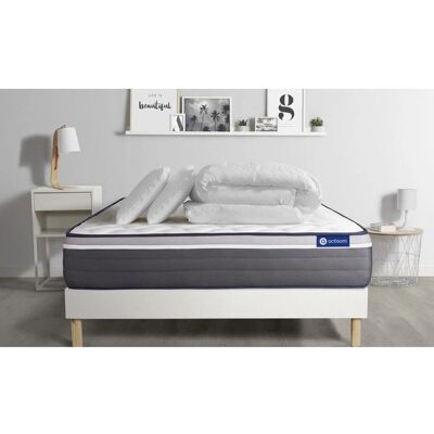 Pacchetto Materasso in Schiuma di Lattice Bianco ACTISOM - 140x190 cm - Tecnologia del Sonno Premium Pacchetto Materasso in Schiuma di Lattice Bianco ACTISOM - 140x190 cm - Tecnologia del Sonno Premium