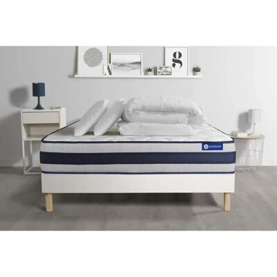 Set Materasso Bianco in Lattice e Memory Foam - 160x200cm Set Materasso Bianco in Lattice e Memory Foam - 160x200cm