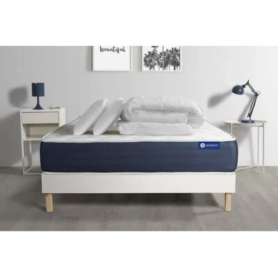 ACTISOM Colchón de látex y espuma memoria 200x200 - Pack completo de cama ACTISOM Colchón de látex y espuma memoria 200x200 - Pack completo de cama