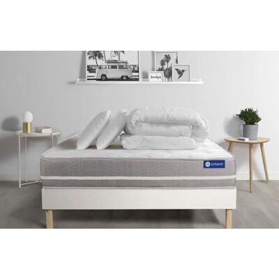 Set Materasso in Lattice e Schiuma Memory Bianco - 140x190 cm Set Materasso in Lattice e Schiuma Memory Bianco - 140x190 cm