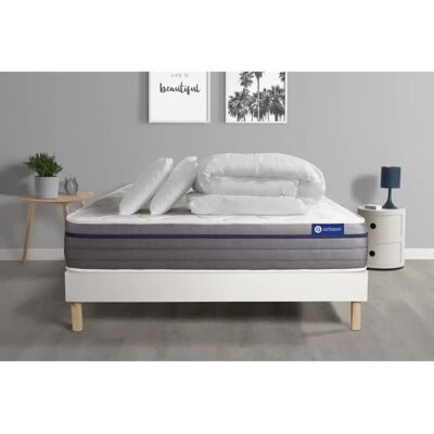 Set di materasso in schiuma memory ACTISOM ACTIMEMO ZEN - 140x190 - 7 zone Set di materasso in schiuma memory ACTISOM ACTIMEMO ZEN - 140x190 - 7 zone