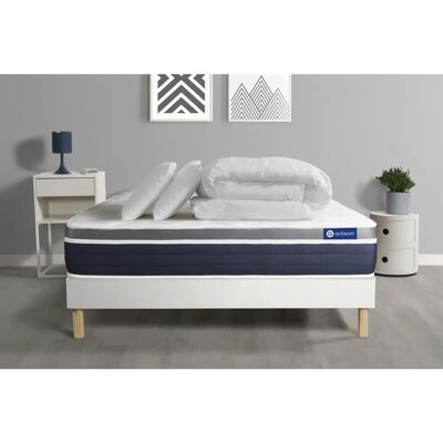 Set Materasso in Memory Foam Bianco ACTISOM - 140x200cm Set Materasso in Memory Foam Bianco ACTISOM - 140x200cm