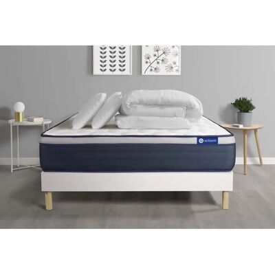 Matelas en Mousse à Mémoire Blanc ACTISOM - 200x200cm, 26cm épais, soutien & hygiène - Publicité Matelas en Mousse à Mémoire Blanc ACTISOM - 200x200cm, 26cm épais, soutien & hygiène - Publicité