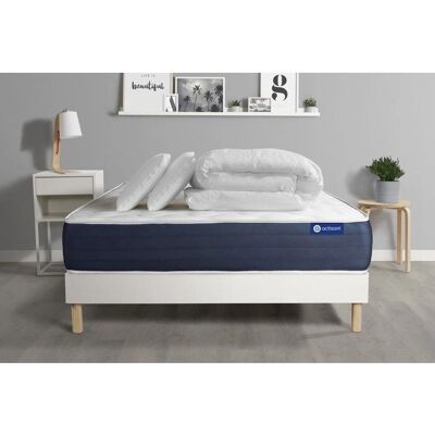 Materasso in Schiuma di Memoria Bianco 200x200 - Set letto Materasso in Schiuma di Memoria Bianco 200x200 - Set letto