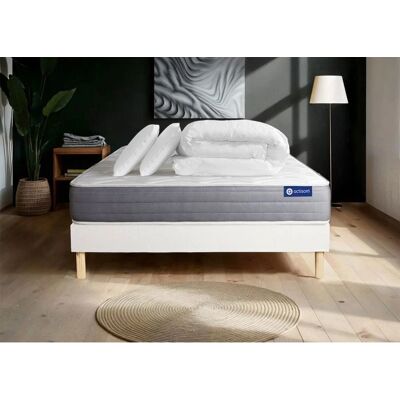 ACTISOM Colchón de Espuma Viscoelástica Blanco 180x200cm - Juego Completo de Cama ACTISOM Colchón de Espuma Viscoelástica Blanco 180x200cm - Juego Completo de Cama