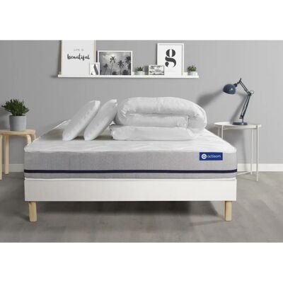 Set Materasso in Schiuma Memory Bianca Actisom - 200x200cm Set Materasso in Schiuma Memory Bianca Actisom - 200x200cm