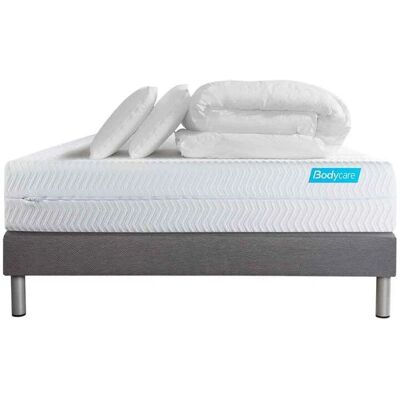 Ensemble Matelas à Mémoire de Forme BODYCARE - 180x200 cm - Gris - 5 Zones - Publicité Ensemble Matelas à Mémoire de Forme BODYCARE - 180x200 cm - Gris - 5 Zones - Publicité