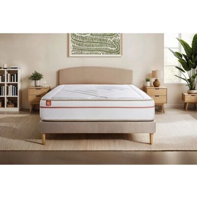 Matelas en Mousse à Mémoire Bio et Sommier - Beige - Publicité Matelas en Mousse à Mémoire Bio et Sommier - Beige - Publicité