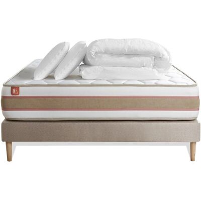 Ensemble Matelas à Ressorts Ensachés Marmottes & Co - 200x200cm - Publicité Ensemble Matelas à Ressorts Ensachés Marmottes & Co - 200x200cm - Publicité