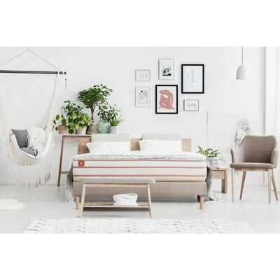 Matelas en mousse à mémoire de forme Marmottes & Co - Beige - 90x200cm - Très ferme - Publicité Matelas en mousse à mémoire de forme Marmottes & Co - Beige - 90x200cm - Très ferme - Publicité