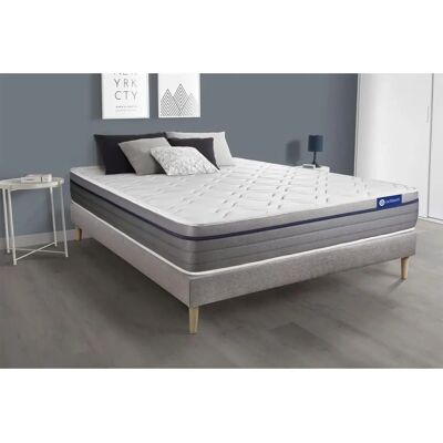 Matelas et Sommier ACTISOM Zen 200x200 - 26cm, Mousse à Mémoire, Ressorts - Publicité Matelas et Sommier ACTISOM Zen 200x200 - 26cm, Mousse à Mémoire, Ressorts - Publicité