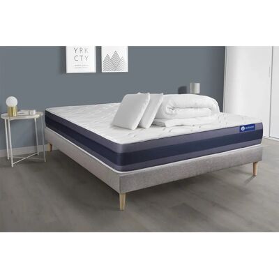 Conjunto de Cama Actisom Gris - Colchón de Memoria y Muelles Ensacados - Set Completo Conjunto de Cama Actisom Gris - Colchón de Memoria y Muelles Ensacados - Set Completo