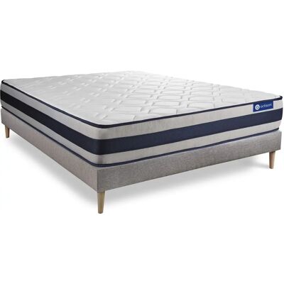 Ensemble Matelas à Mémoire et Sommier ACTISOM - 200x200 - Gris - Publicité Ensemble Matelas à Mémoire et Sommier ACTISOM - 200x200 - Gris - Publicité
