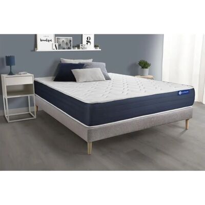 Ensemble Matelas Mémoire de Forme et Sommier Gris ACTISOM - 90x200cm - Publicité Ensemble Matelas Mémoire de Forme et Sommier Gris ACTISOM - 90x200cm - Publicité