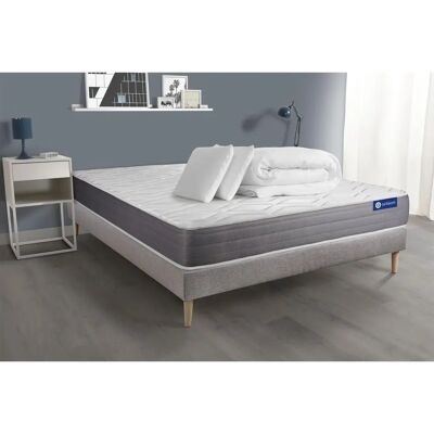 Conjunto Completo de Cama Actisom Gris 180x200 Memoria Conjunto Completo de Cama Actisom Gris 180x200 Memoria